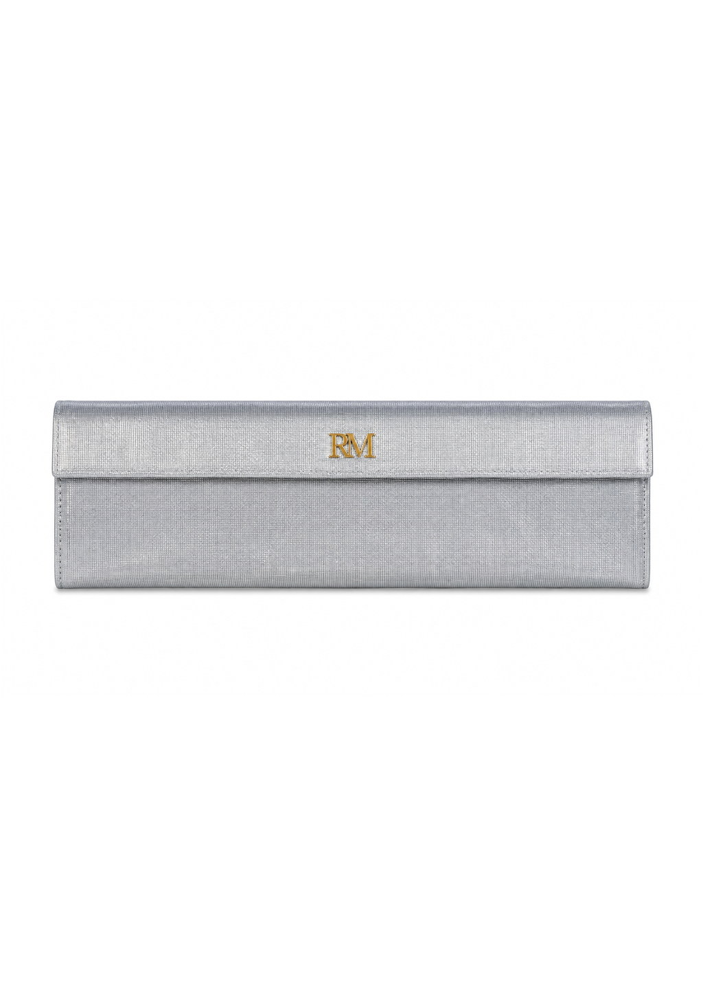 Pochette en cuir métallisé