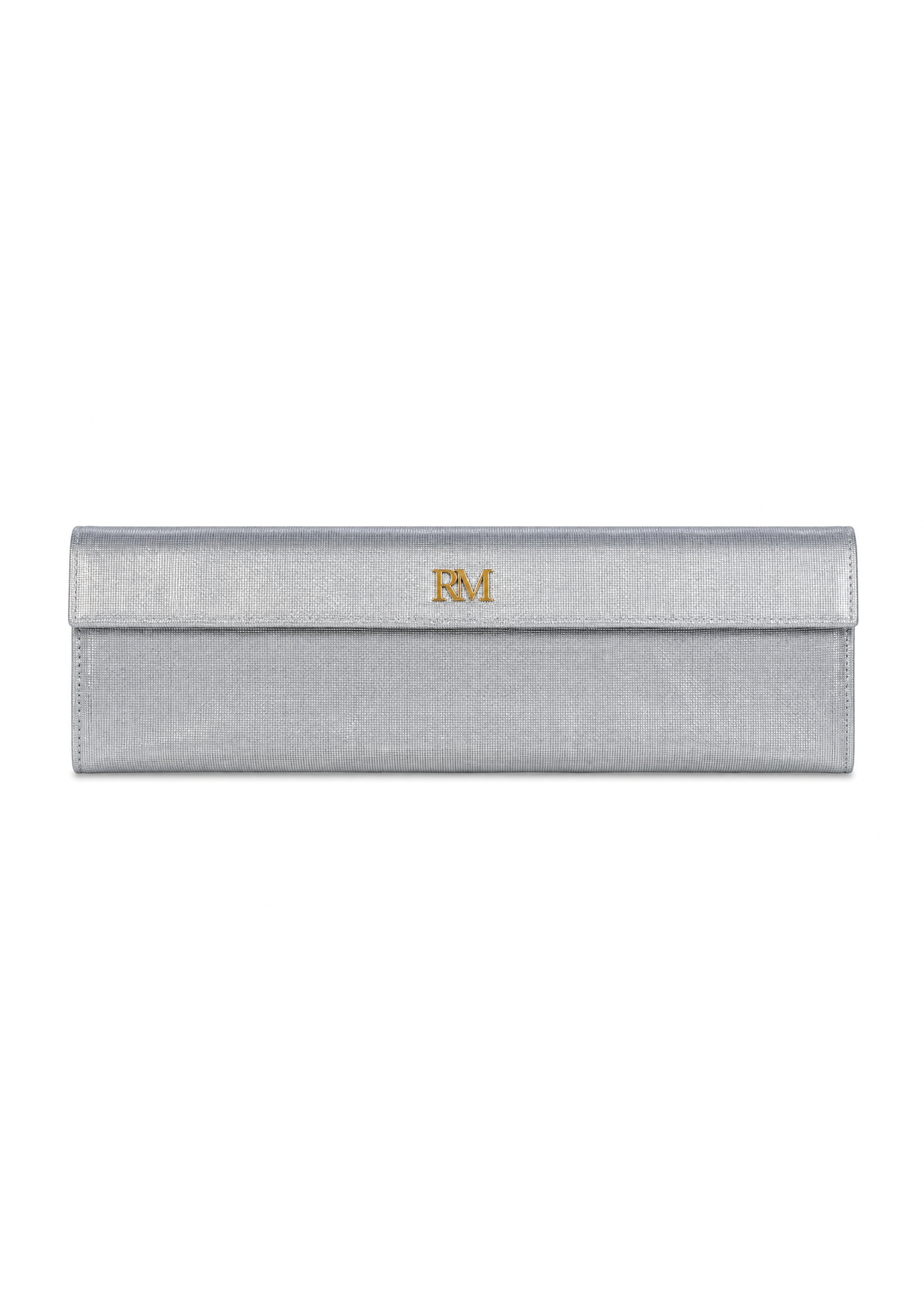Pochette en cuir métallisé