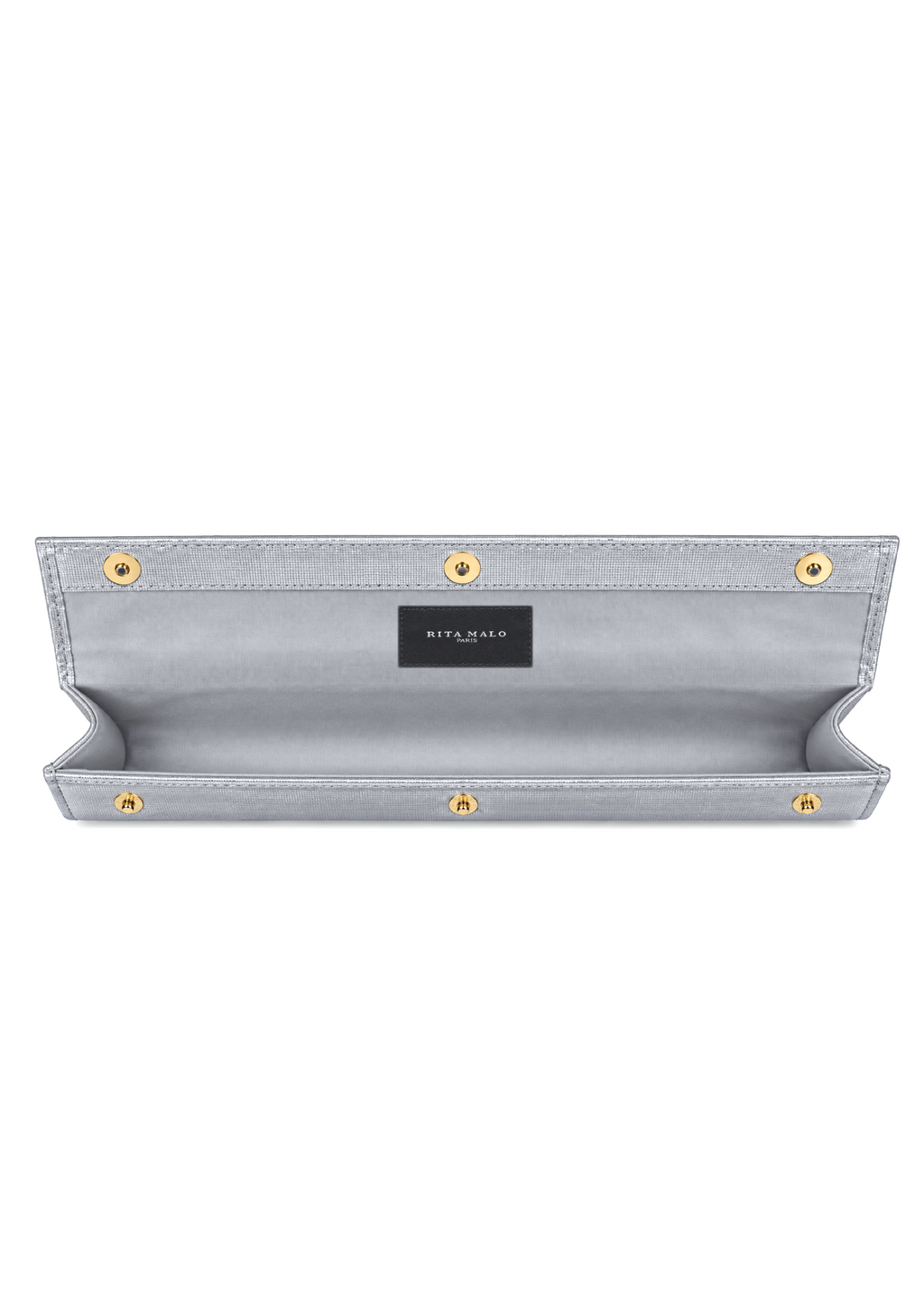 Pochette en cuir métallisé