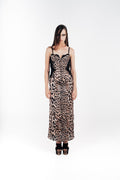 Robe Longue Léopard & Dentelle