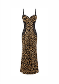 Robe Longue Léopard & Dentelle