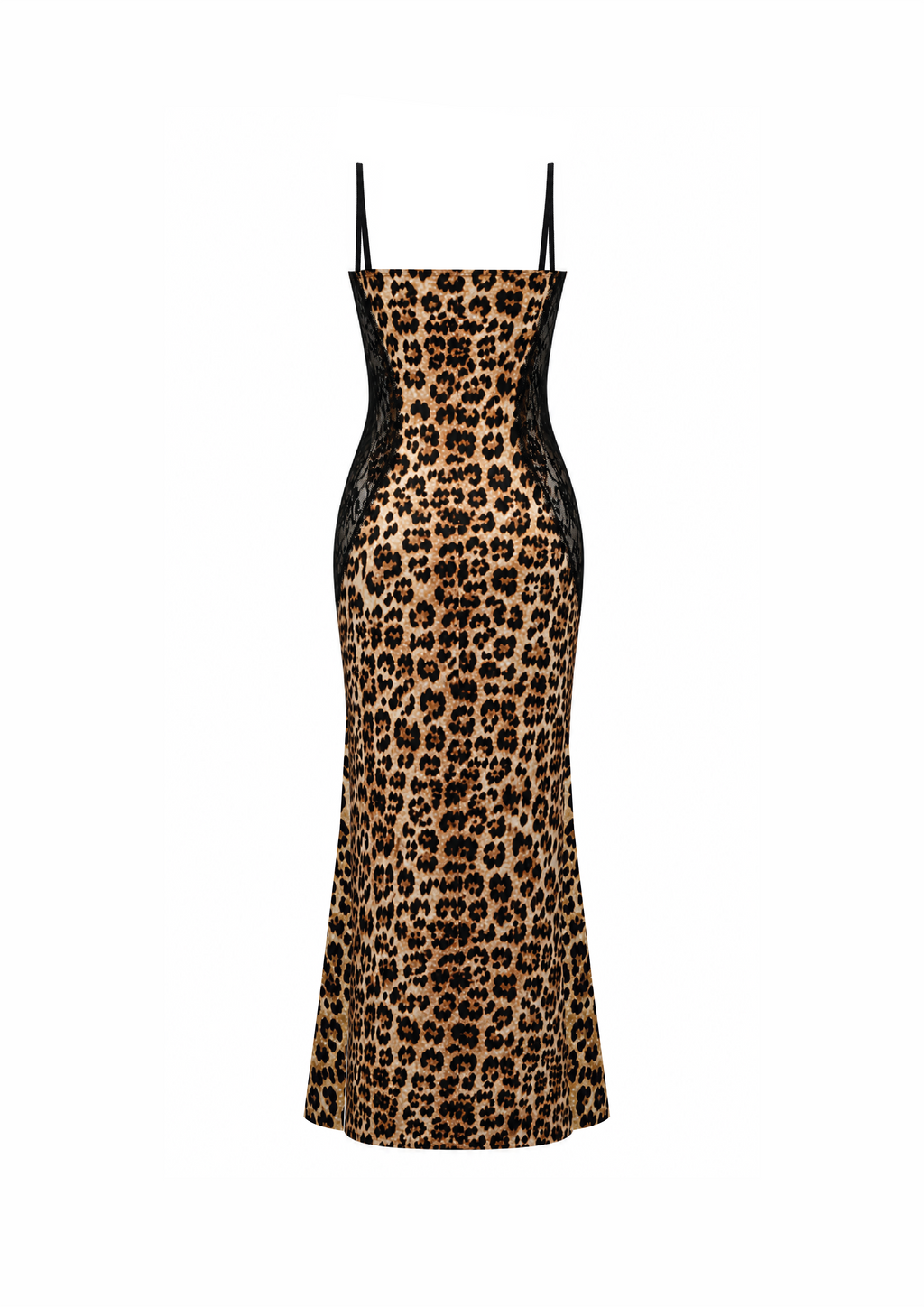 Robe Longue Léopard & Dentelle