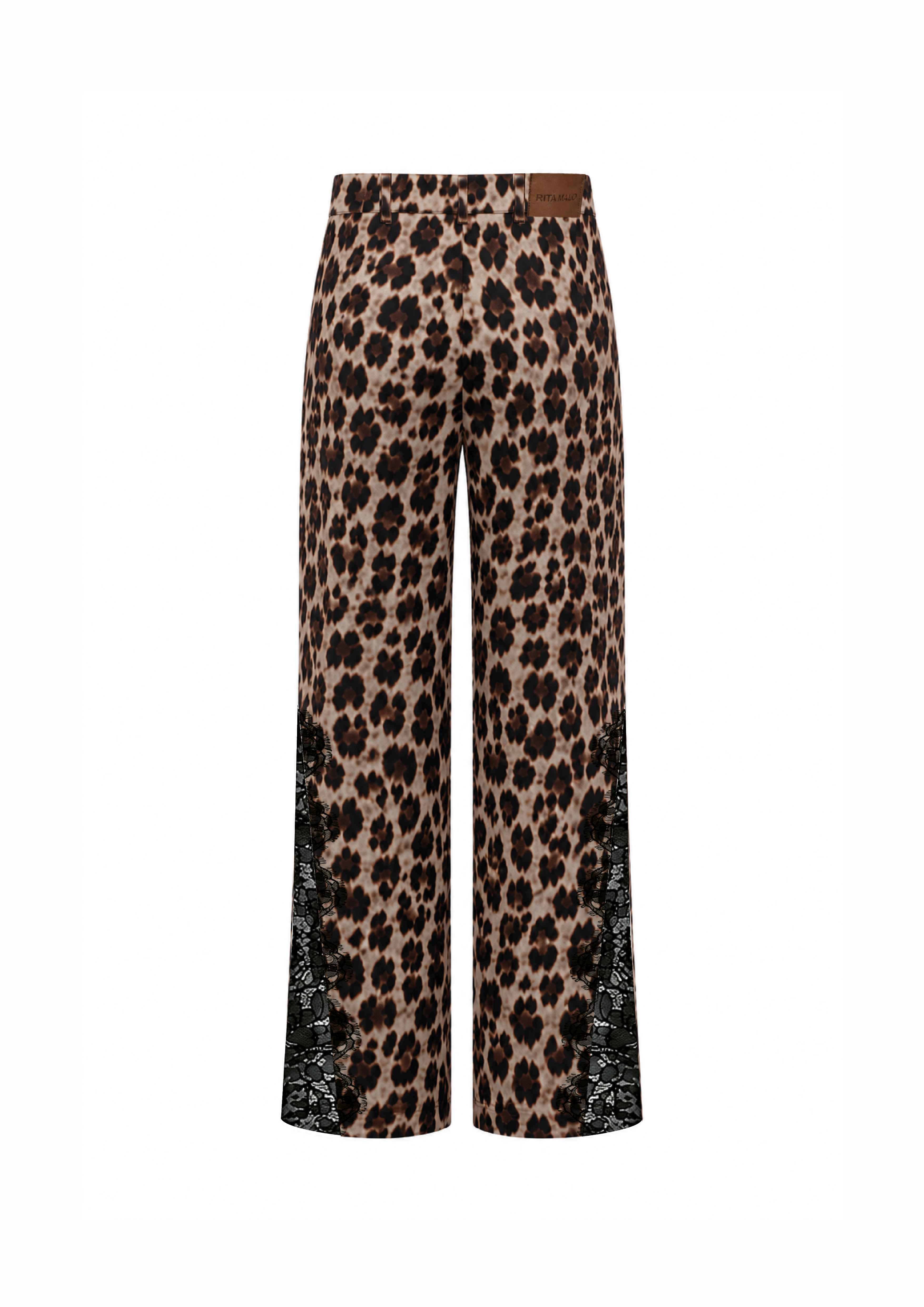 Pantalon droit imprimé léopard